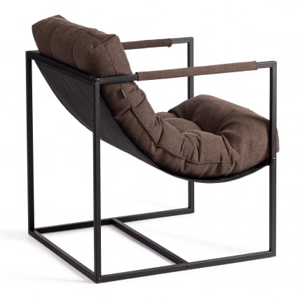 Кресло Charli/Чарли рогожка, коричневый, 3М7-147, 70х70х84 см_4