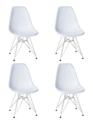 Стул обеденный ДОБРИН ДСР (ножки хром, цвет белый (В-02)) 4 шт / DOBRIN DSR (W-02))_0