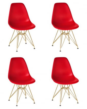 Стул обеденный ДОБРИН ДСР (ножки золотые, цвет красный (Р-02)) 4 шт / DOBRIN DSR (R-02))_0