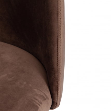 Стул МОНРО (мод. 710) ткань/металл, 56х51х80 см, высота до сиденья 47 см, коричневый баркхат 12/черный / MONRO (mod. barkhat_6