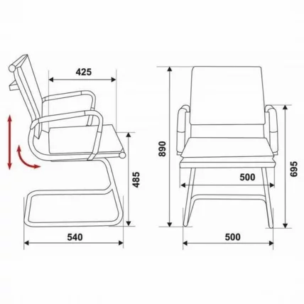 Кресло для посетителя Бюрократ CH-993-LOW-V/BLACK_3