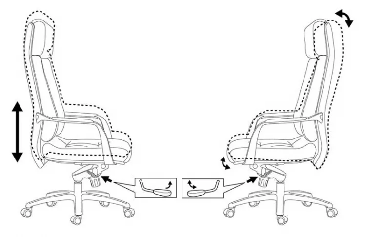 Кресло руководителя Бюрократ _DAO/WHITE_5