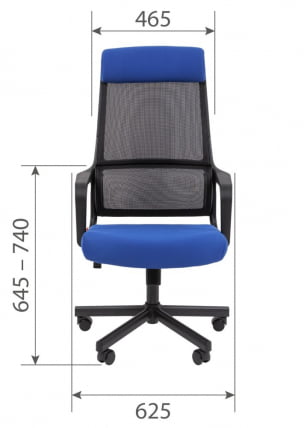 Кресло руководителя Chairman 590 ткань/сетка Синий_4
