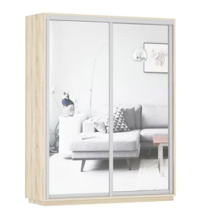 Шкаф-купе двухдверный Экспресс Дуо Экспенс 1600х2200х Дуб сонома / 1600х2200h_0