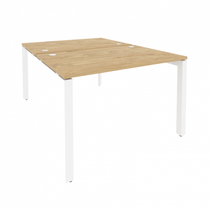Рабочая станция на П-образном м/к ОНИКС О.МП-Д.РС-2.2.8 Тиквуд Светлый/Белый / ONIX O.MP-D.RS-2.2.8_0