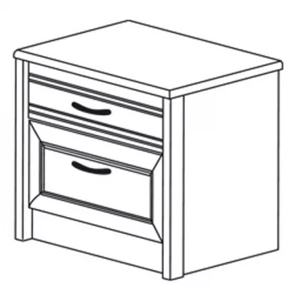 Тумба прикроватная Флоренция 675  Дуб гарвард_1