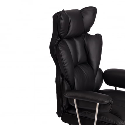 Кресло Комфй CР кож/зам, черный / Comfy CR_12