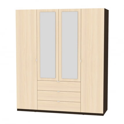 Шкаф распашный R-198х180х60-3-TR-M(Венге-ДМ)_0