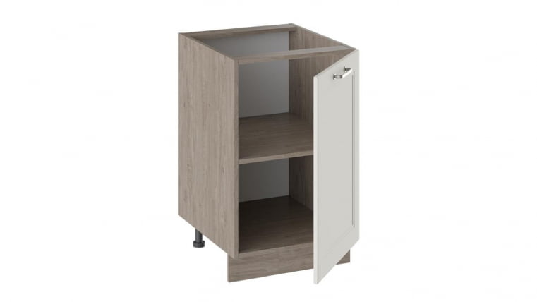 Шкаф напольный Одри Н_72-50_1ДР Дуб Сонома трюфель/Бежевый шелк_1