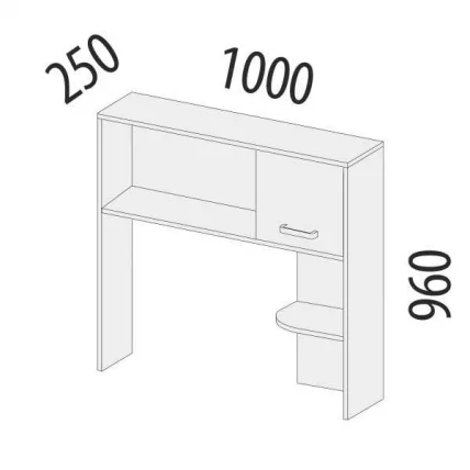 Надстройка Эверест 500.20 Дуб Кронберг/Белый шпон/Плаза Стоун Надстройка Эверест 500.20 Дуб Кронберг/Белый шпон/Плаза Стоун_1