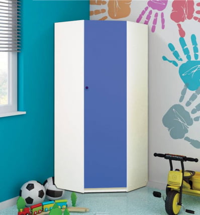 Шкаф угловой Радуга Светло-розовый/Белый_0