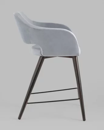 Стул полубарный Саймон ПЛ велюр Cерый_2