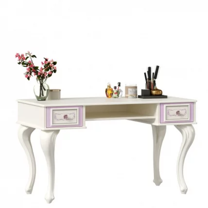 Стол письменный с зеркалом и банкеткой Маркиза 06 Алебастр Шампань_6