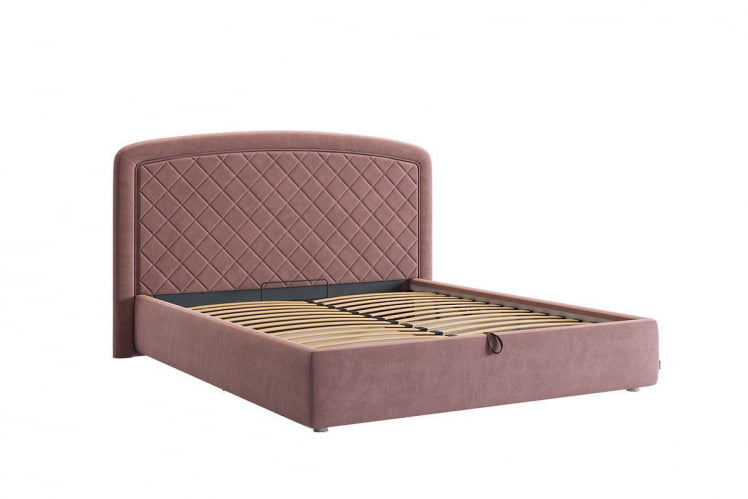 Кровать 1.6 Сильва 2 КМ1.6-18 пудра (велюр) / KM1.6-18_4