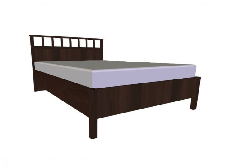 Кровать Люкс (1400) Sherlock 48 Орех шоколадный (спальня)_0