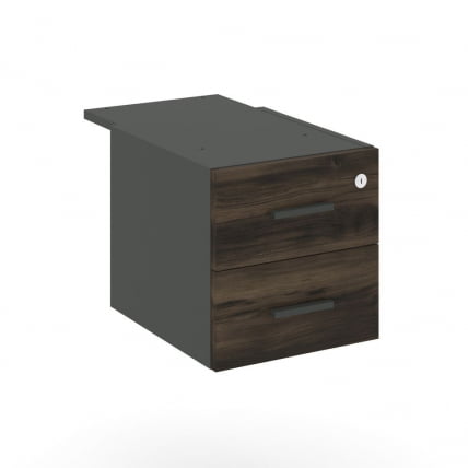 Тумба подвесная с двумя ящиками CONCEPT CN.PT-004 B/W Дуб Мали Антрацит_0