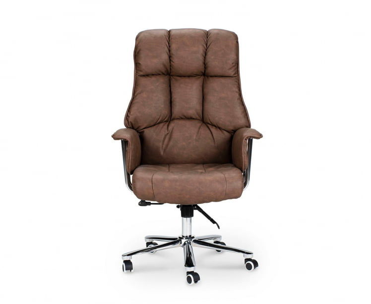 Кресло офисное Президент Серо-коричневый_1