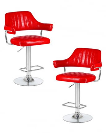 Стул барный ДОБРИН CХАРЛЙ (красный крокодил) 2 шт / DOBRIN CHARLY_0