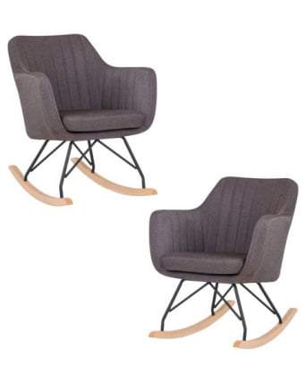 Набор 2 шт Кресло-качалка ДОБРИН КИАРА (серая ткань (ЛАР-106Д-26)) 2 шт / DOBRIN KIARA (LAR-106D-26))_0