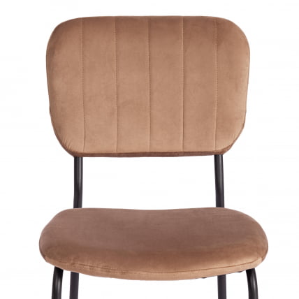 Стул CAROL (mod. UC06) металл, вельвет, 45 х 56 х 82 см, Brown (коричневый) HLR11 / черный_5