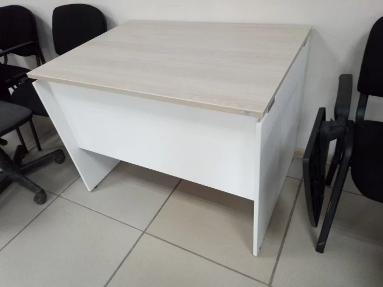 Стол прямой Deka ЛДСП каркас 75.07.12 Дуб Сантана светлый/Белый_3