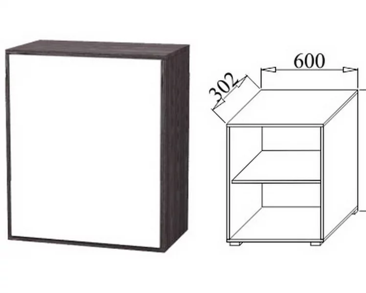 Тумба Куб К07 Белый софт Дуб ирландский_1