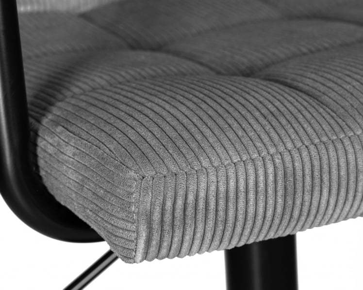 Стул барный DOBRIN KRUGER ARM BLACK (серый вельвет (LAR-E2041-25))_6