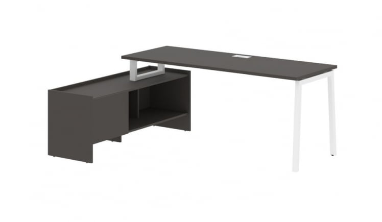 Стол с тумбой ЕДИС ЕЛCТ 19614 Мокко Белый / EDIS ELCT_0