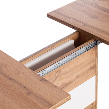 Стол обеденный SMART ЛДСП, 105-140х68,6х75 см, Дуб вотан/Белый_7