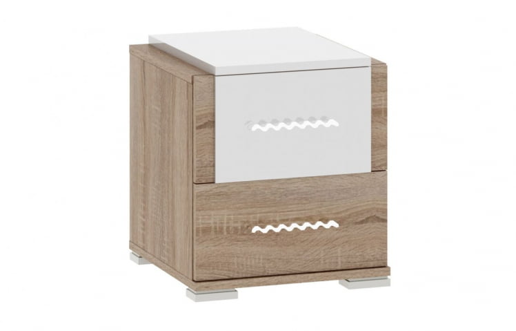 Тумба прикроватная Импульс SN16.17 Дуб сонома/белый глянец_0