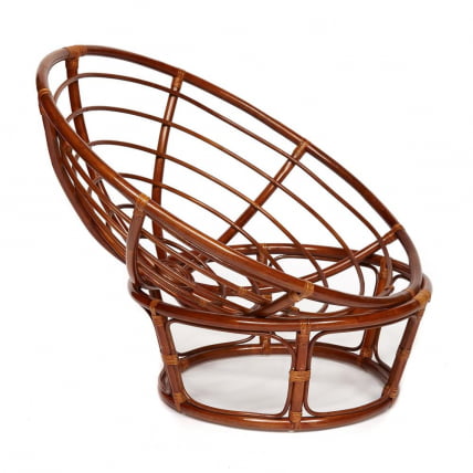Кресло PAPASAN 23/01 W /с подушкой/ диаметр подушки 125 см, 115х101х104 см, Pecan (орех), ткань Коричневый, 3М7-147_2