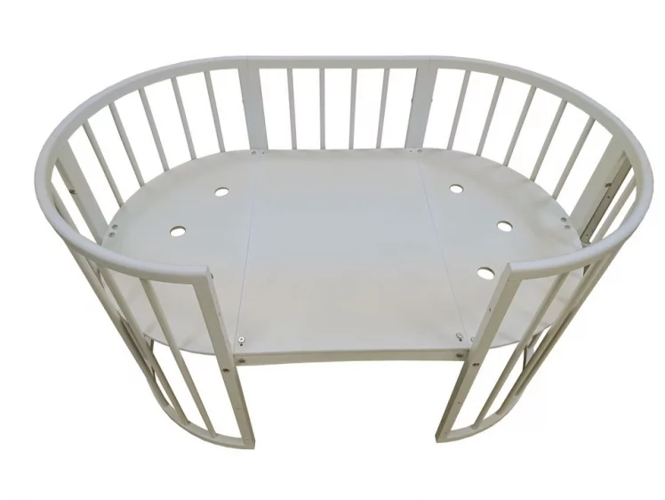 Кровать-трансформер с двумя матрасами Merry Happy Mini матовая Слоновая кость_5