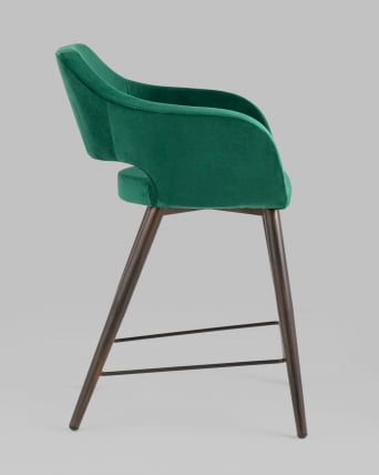 Стул полубарный Саймон ПЛ велюр Темно-зелёный_2