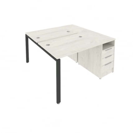 Рабочая станция с опорной тумбой Metal System Б.РС-СТП-2.1 Наварра/Антрацит_0