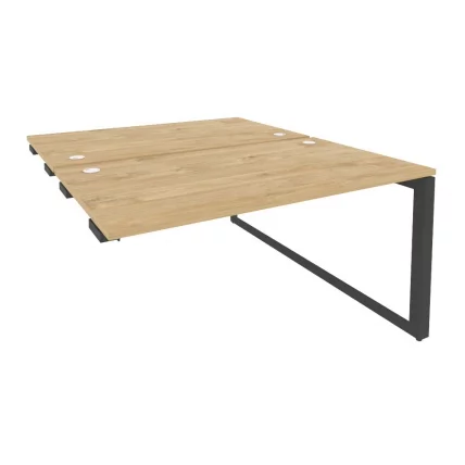 Стол-приставка двойной на О-образном м/к к опорым элем. ONIX O.MO-D.SPR-3.8 Тиквуд Светлый/Антрацит_0