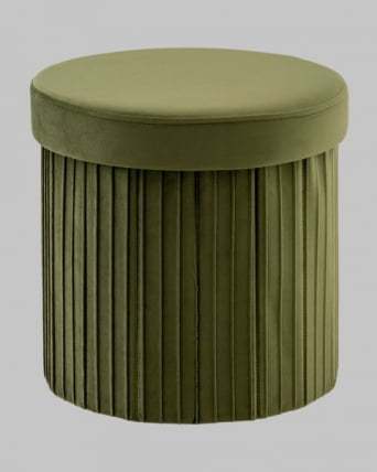 Пуф складной с ящиком Store Round травяной_0