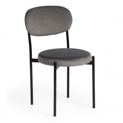 Стул REVO (mod. 7033) ткань/металл, 47х54х82 см, высота до сиденья 47 см, серый barkhat 26/черный_0