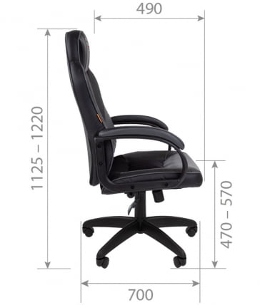 Кресло геймерское CHAIRMAN GAME 17 Черный Красный_4