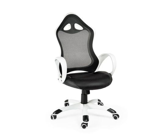 Кресло офисное Тесла Белый/Черный_0
