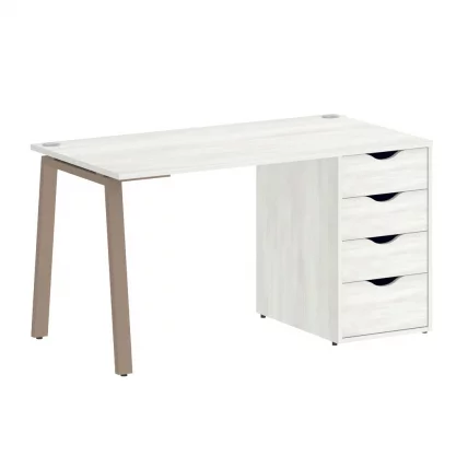 Стол письменный HOME OFFICE VR.SP-3-138.4.A Снежная Платина/Мокко металл_0