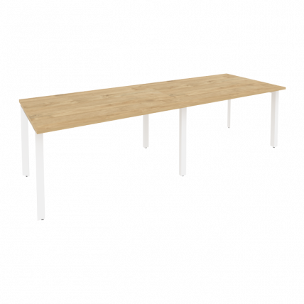 Стол переговорный (2 столешницы) ОНИКС О.МП-ПРГ-2.3 Тиквуд Светлый/Белый / ONIX O.MP-PRG-2.3_0