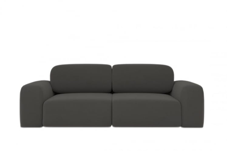 Диван прямой Сунне (Berhouse) Цвет фасада: Серый велюр; Тип: Прямой; Материал фасада: Металл/Велюр_0