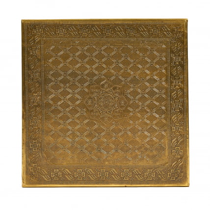 Столик Secret De Maison GOLDEN HAVELY ( mod. BJ-002) дерево манго, 46х46x18, этническая чеканка_2