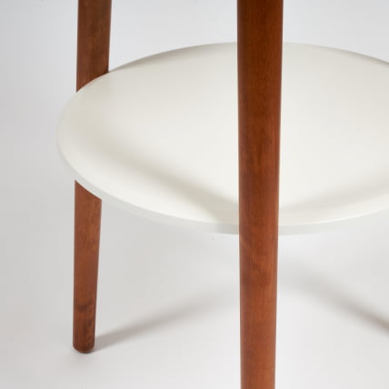 Подставка FLORISTE МДФ/дерево, 55*55*77 см, Белый (ножки орех)_3