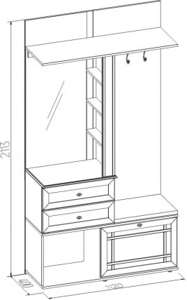Шкаф МЦН Sherlock 70 Ясен Анкор Светлый_2