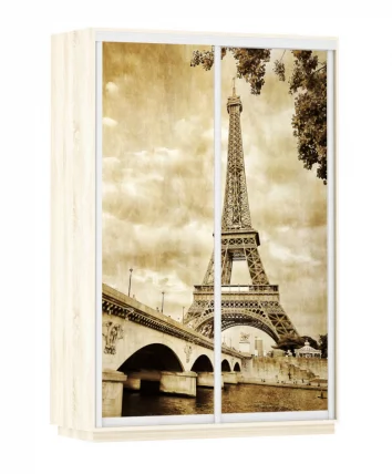 Шкаф-купе двухдверный Экспресс Дуо 1600х2400h Париж/Дуб сонома_0