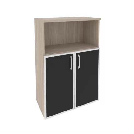 Шкаф средний широкий ОНИКС О.СТ-2.2Р блаcк Дуб Аттик / ONIX O.ST-2.2R black_0