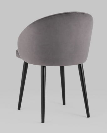 Стул с подлокотниками Брюссель велюр Темно-серый_4