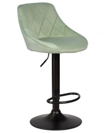 Стул барный ДОБРИН ЛОГАН БЛАCК (мятный велюр (МДЖ9-87)) 2 шт / DOBRIN LOGAN BLACK (MJ9-87))_2