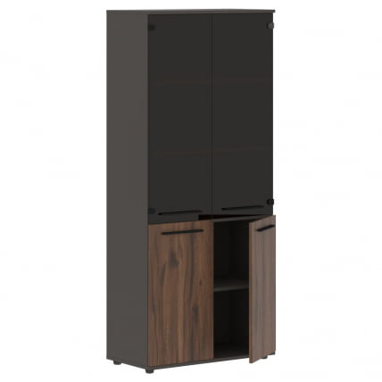 Шкаф комбинированный ЕДИС ЕХCС 85.2 Дуб Денвер темный Черный Мокко / EDIS EHCS_1